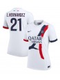 Paris Saint-Germain Lucas Hernandez #21 Replika Borta Kläder Dam 2024-25 Kortärmad